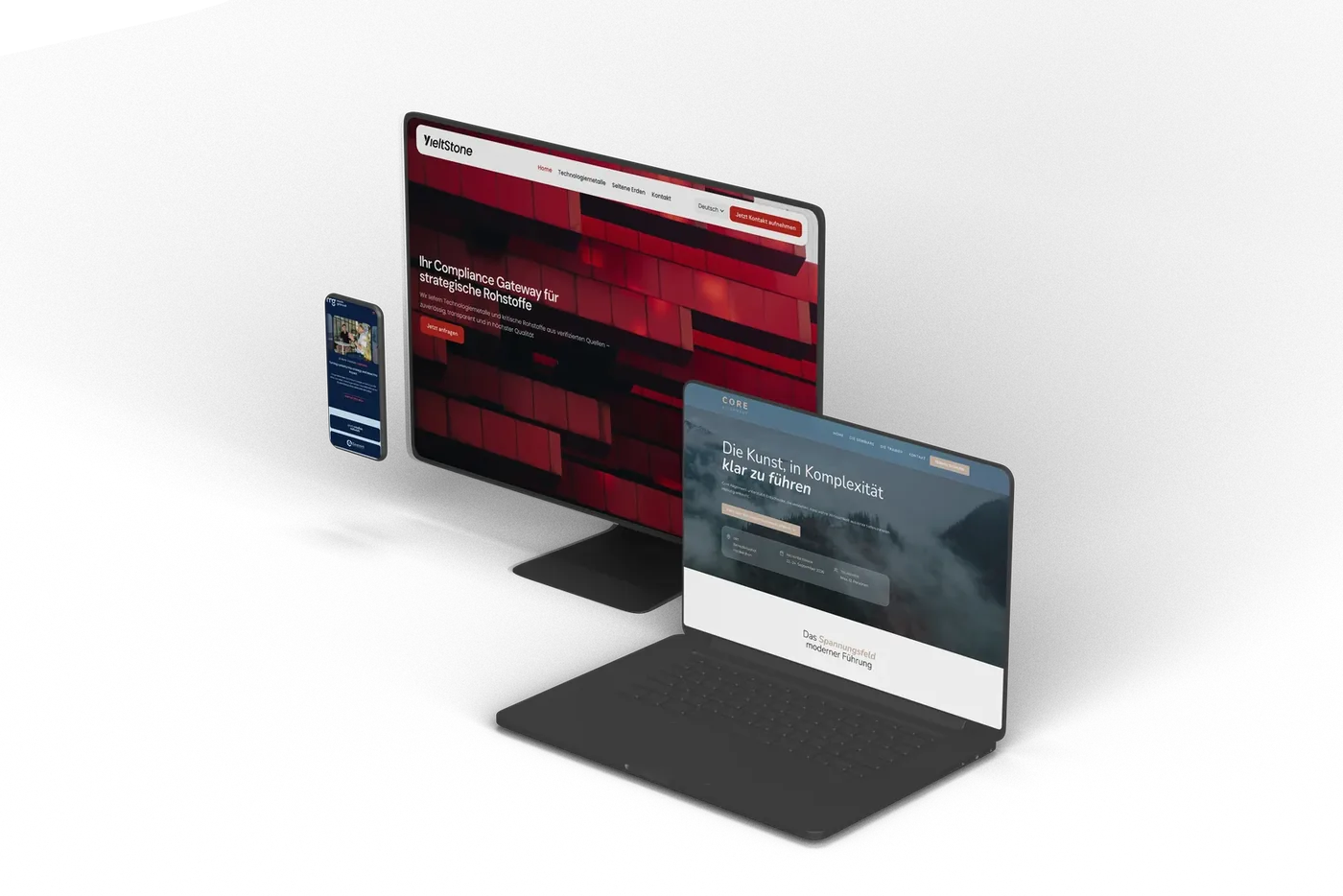 Von Chapter Studios entwickelte Website auf mehreren Endgeräten dargestellt