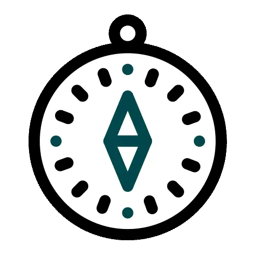 Icon eines Kompasses als Symbol für Marketing-Orientierung