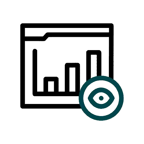 Icon eines Diagramms als Symbol für transparente Marketing-Analysen